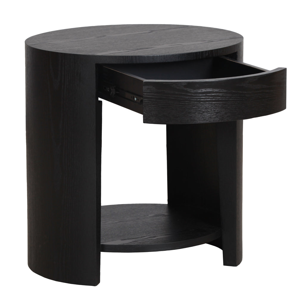 55cm Capri Side Table - Full Black