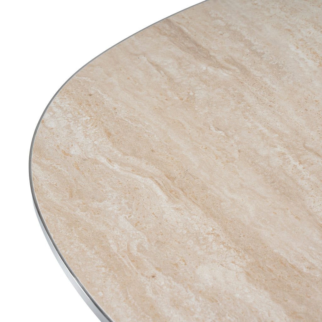 Nested Porcelain Venezia Coffee Table - Stainless Steel