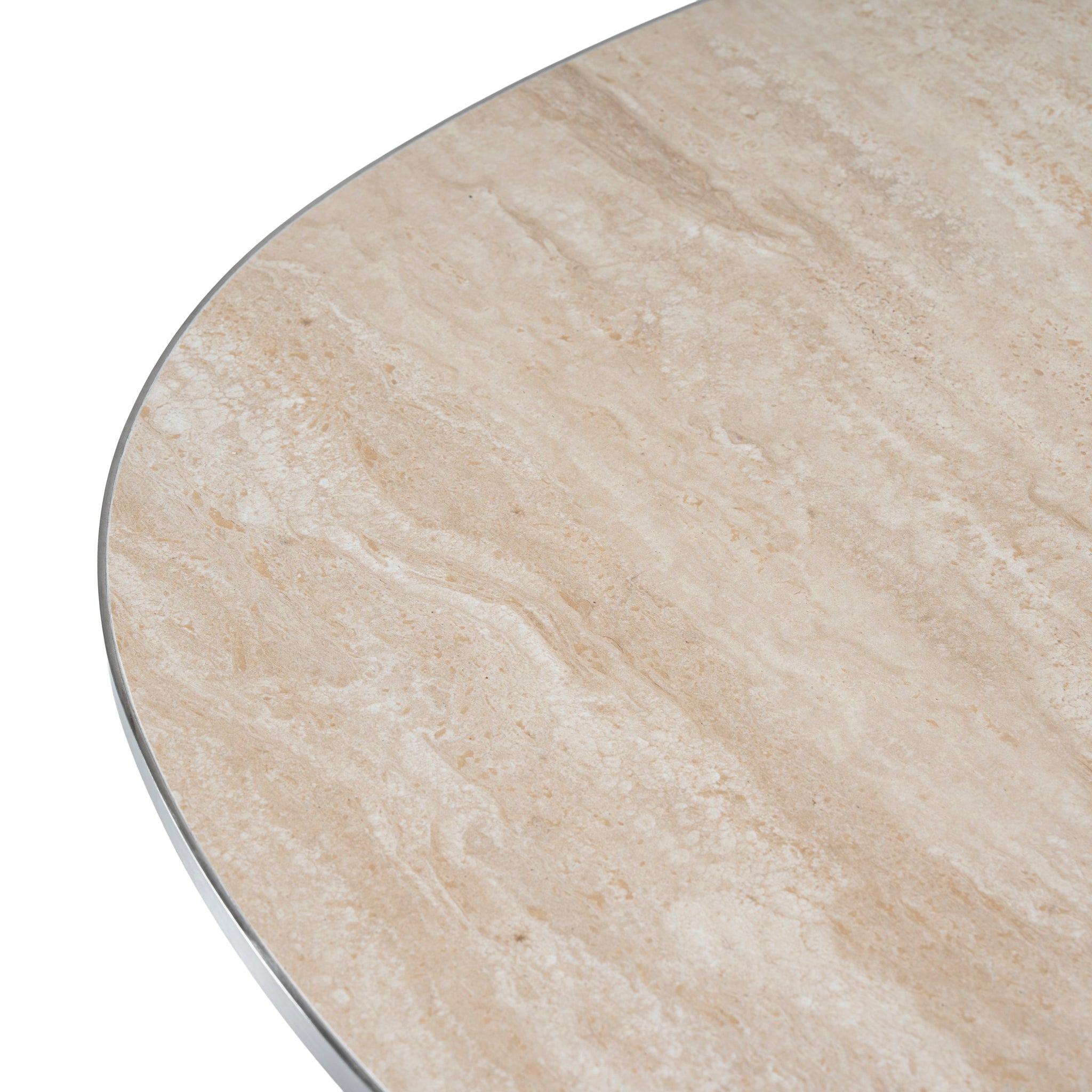 Nested Porcelain Venezia Coffee Table - Stainless Steel