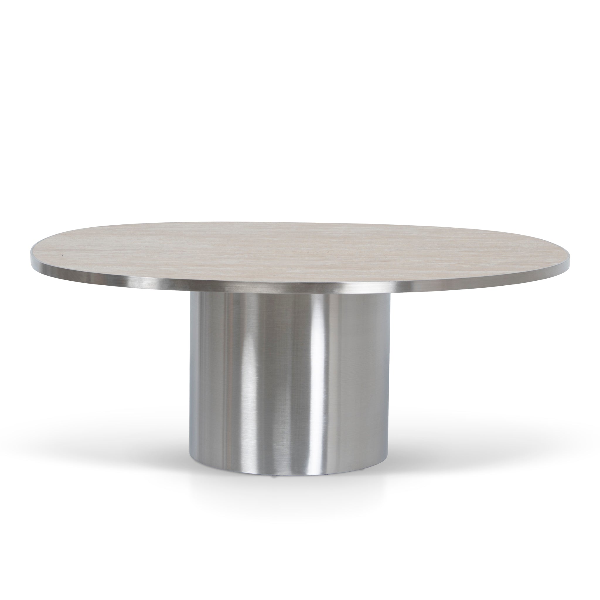 Nested Porcelain Venezia Coffee Table - Stainless Steel