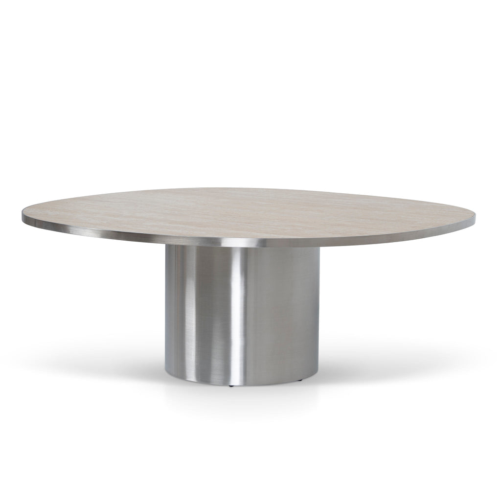 Nested Porcelain Venezia Coffee Table - Stainless Steel