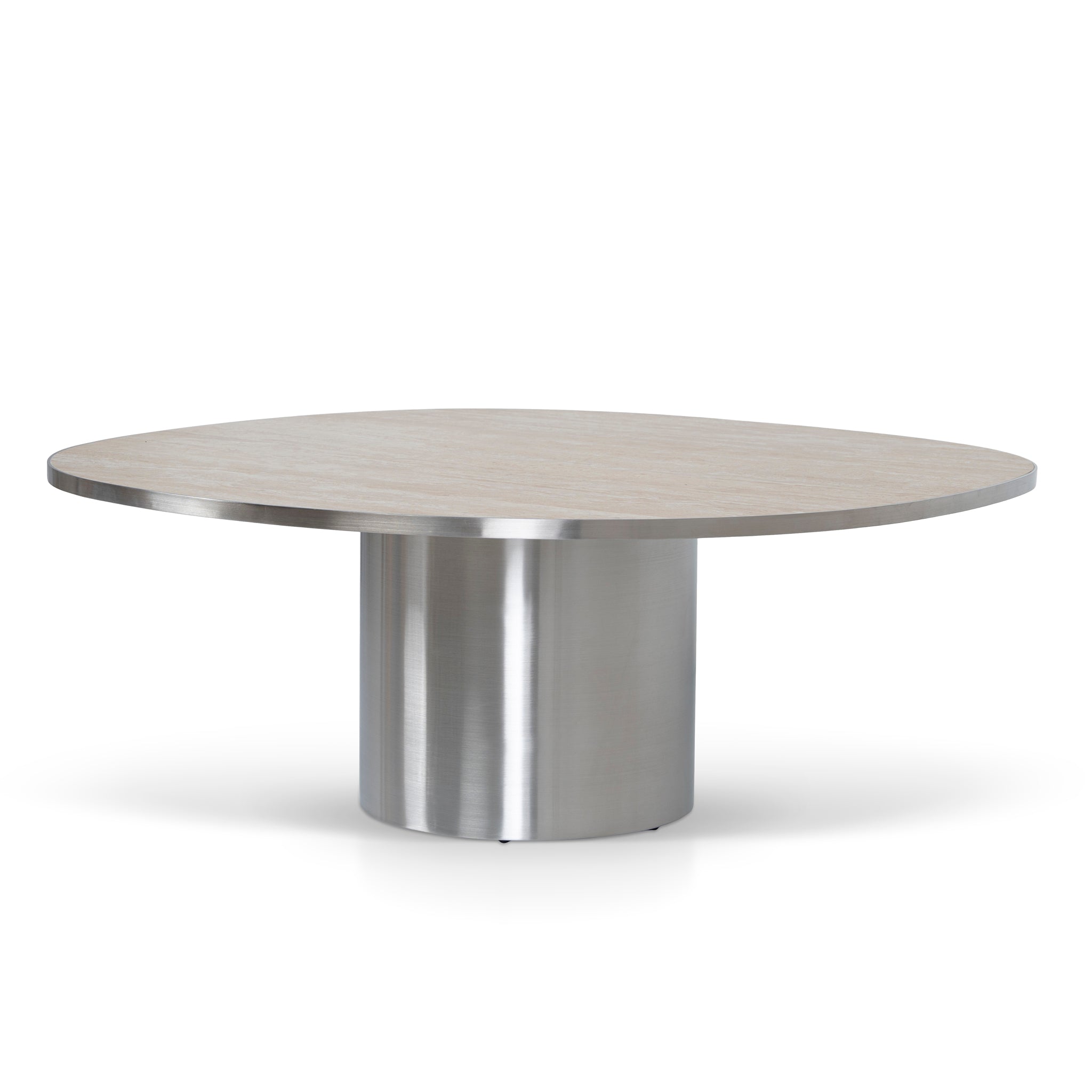 Nested Porcelain Venezia Coffee Table - Stainless Steel