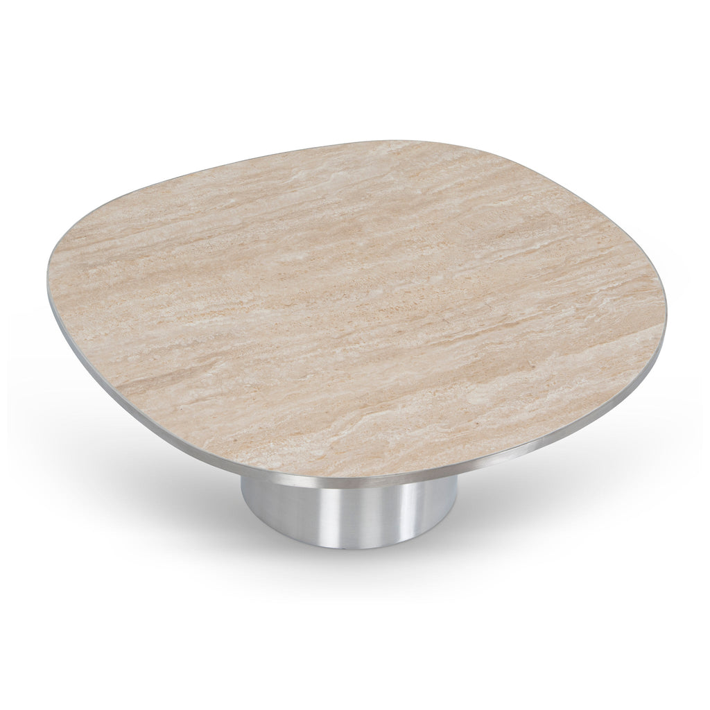 Nested Porcelain Venezia Coffee Table - Stainless Steel