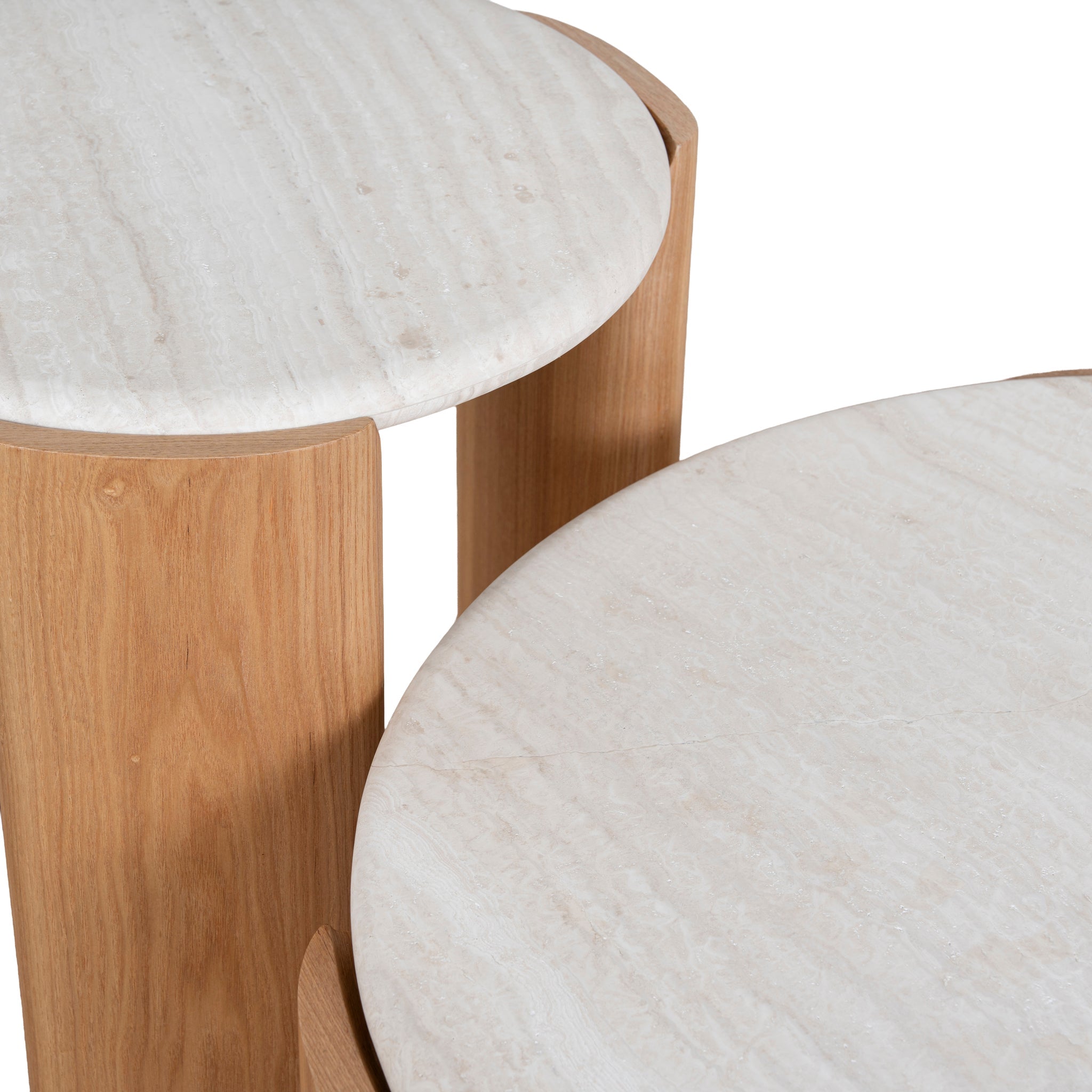 Nested Travertine Venezia Coffee Table - Natural
