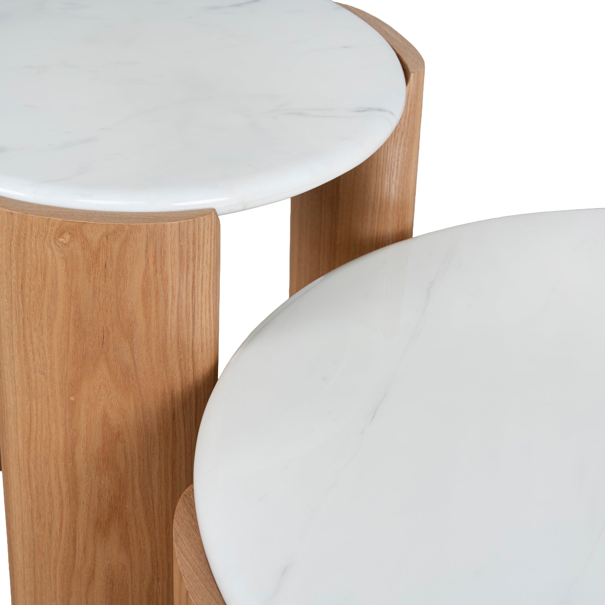 Nested Carrara Marble Venezia Coffee Table - Natural