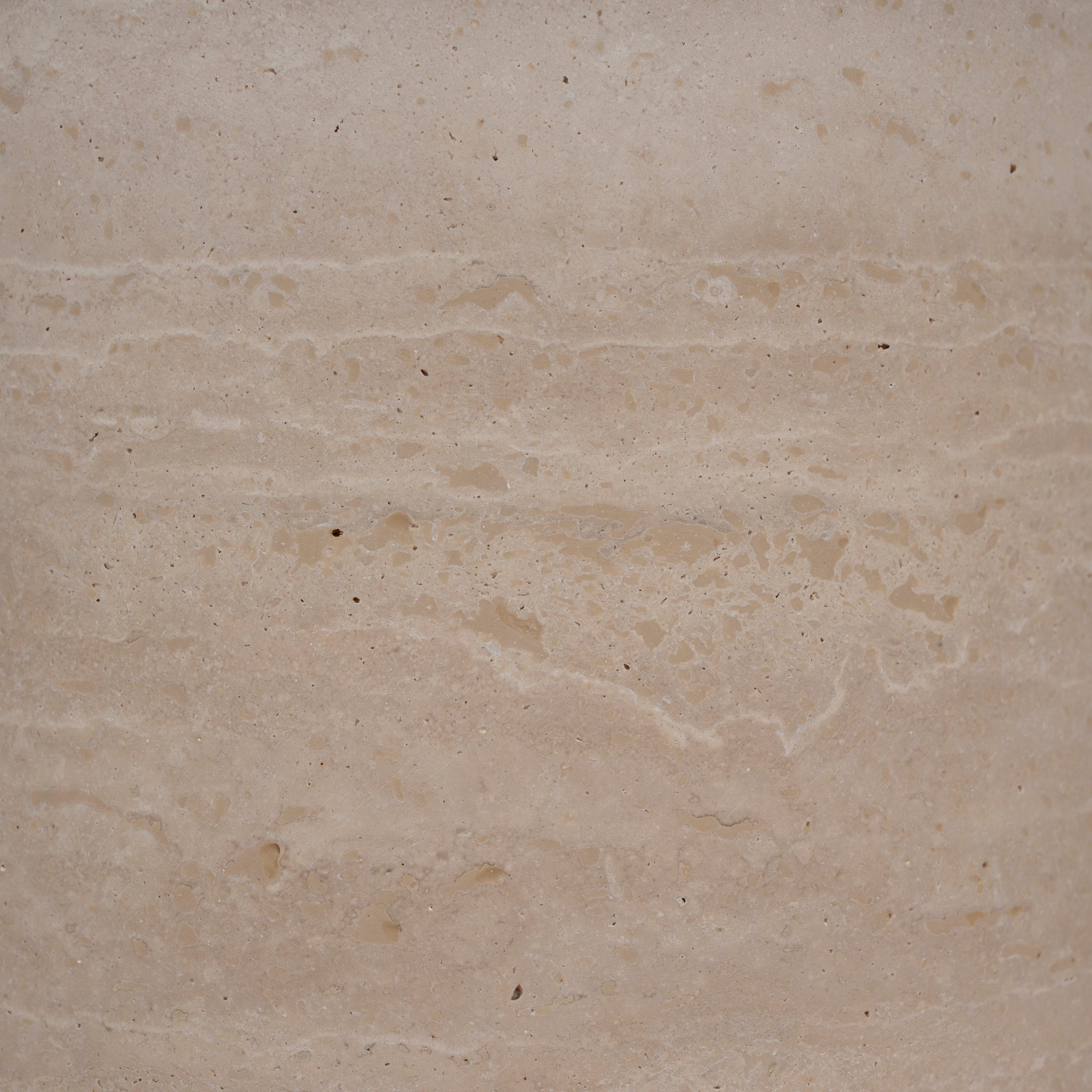 45cm Matte White Capri Side Table - Travertine