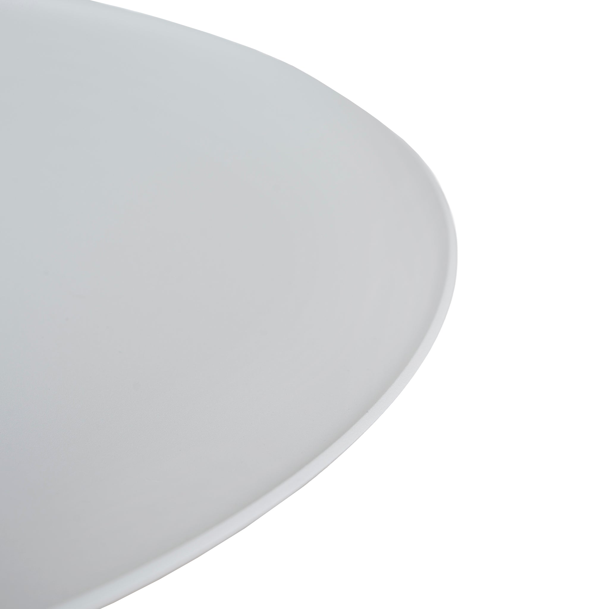 45cm Matte White Capri Side Table - Travertine
