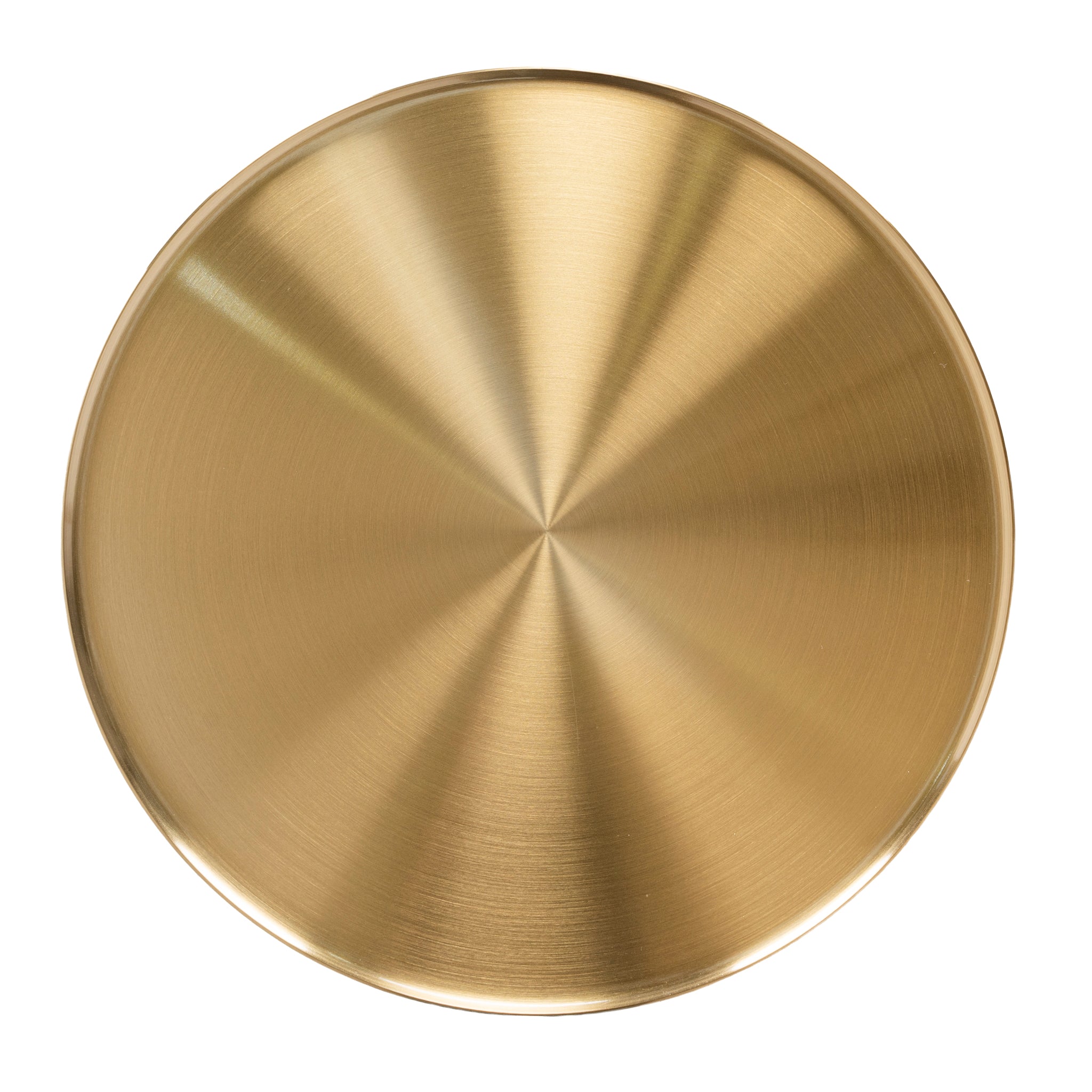 45cm Brushed Gold Capri Side Table - Green Crystal