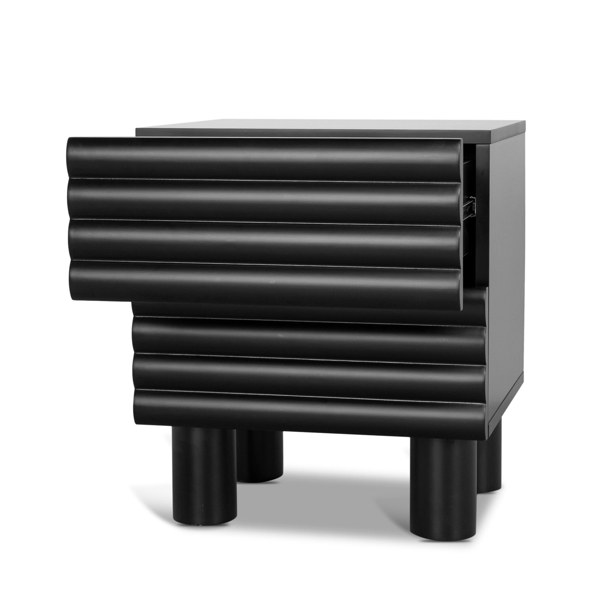 48cm Bedside Table - Matte Black