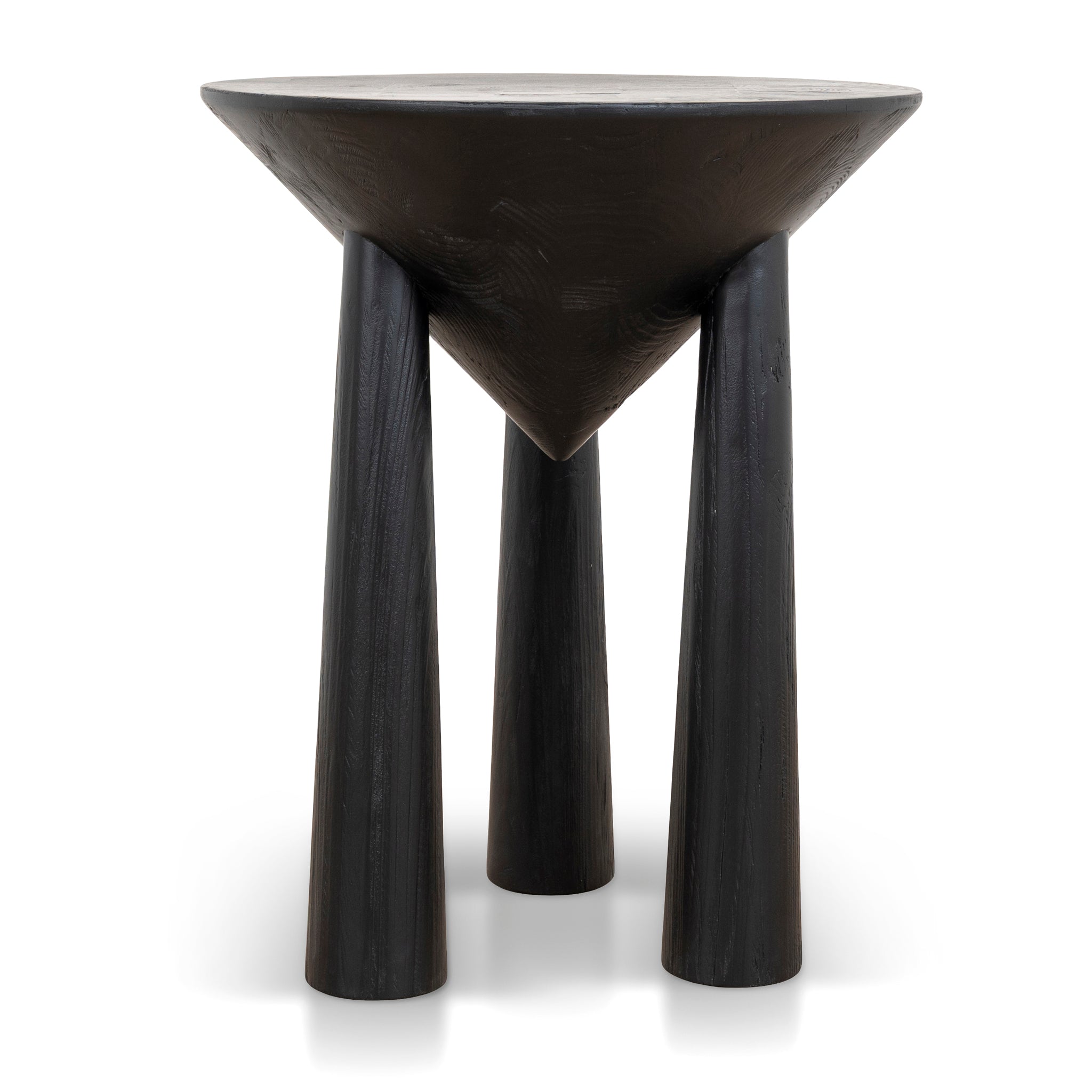45cm Round Capri Side Table - Full Black