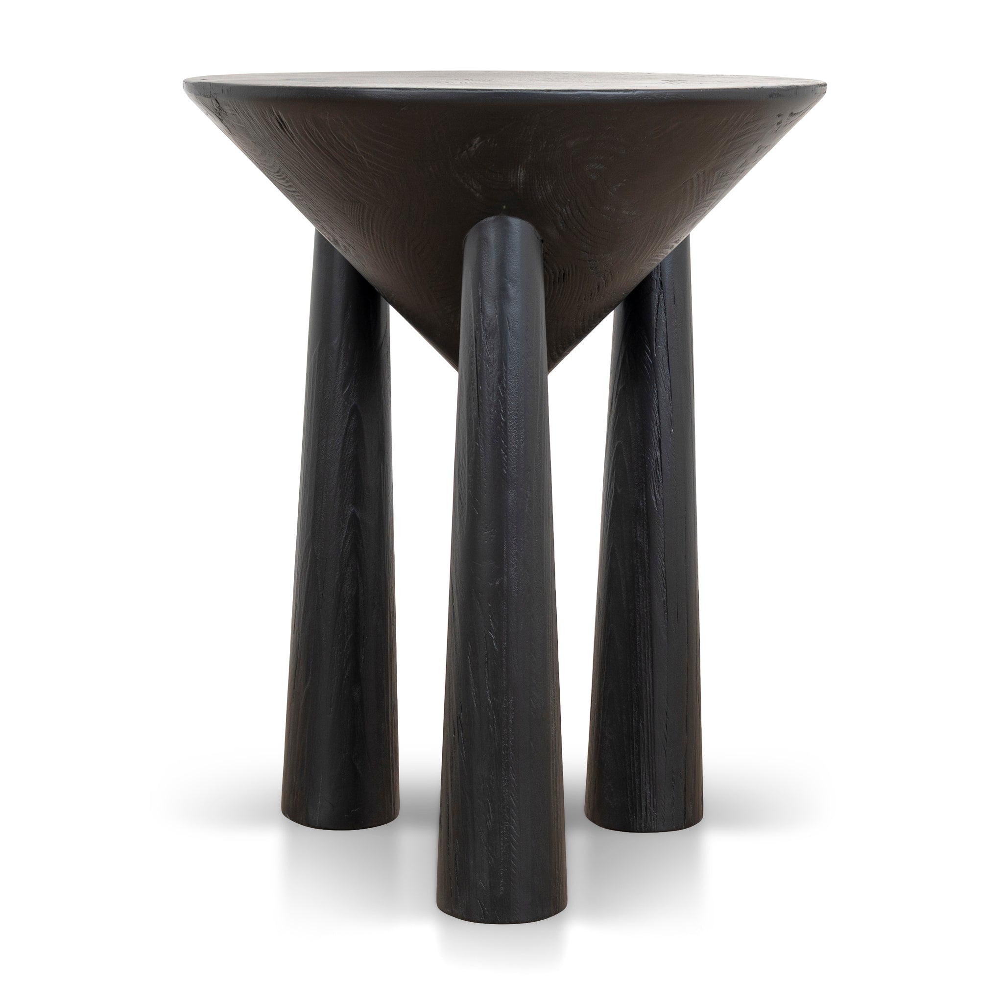 45cm Round Capri Side Table - Full Black