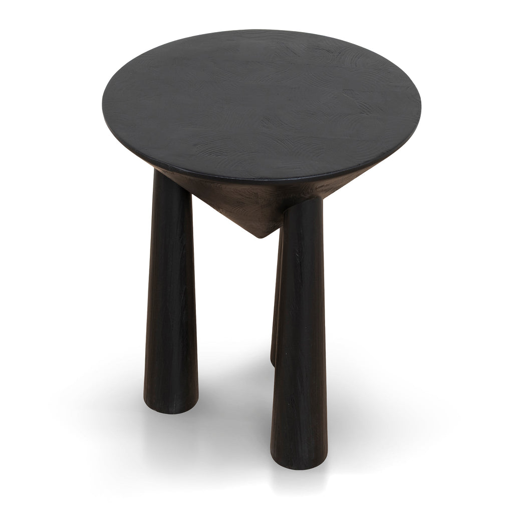 45cm Round Capri Side Table - Full Black