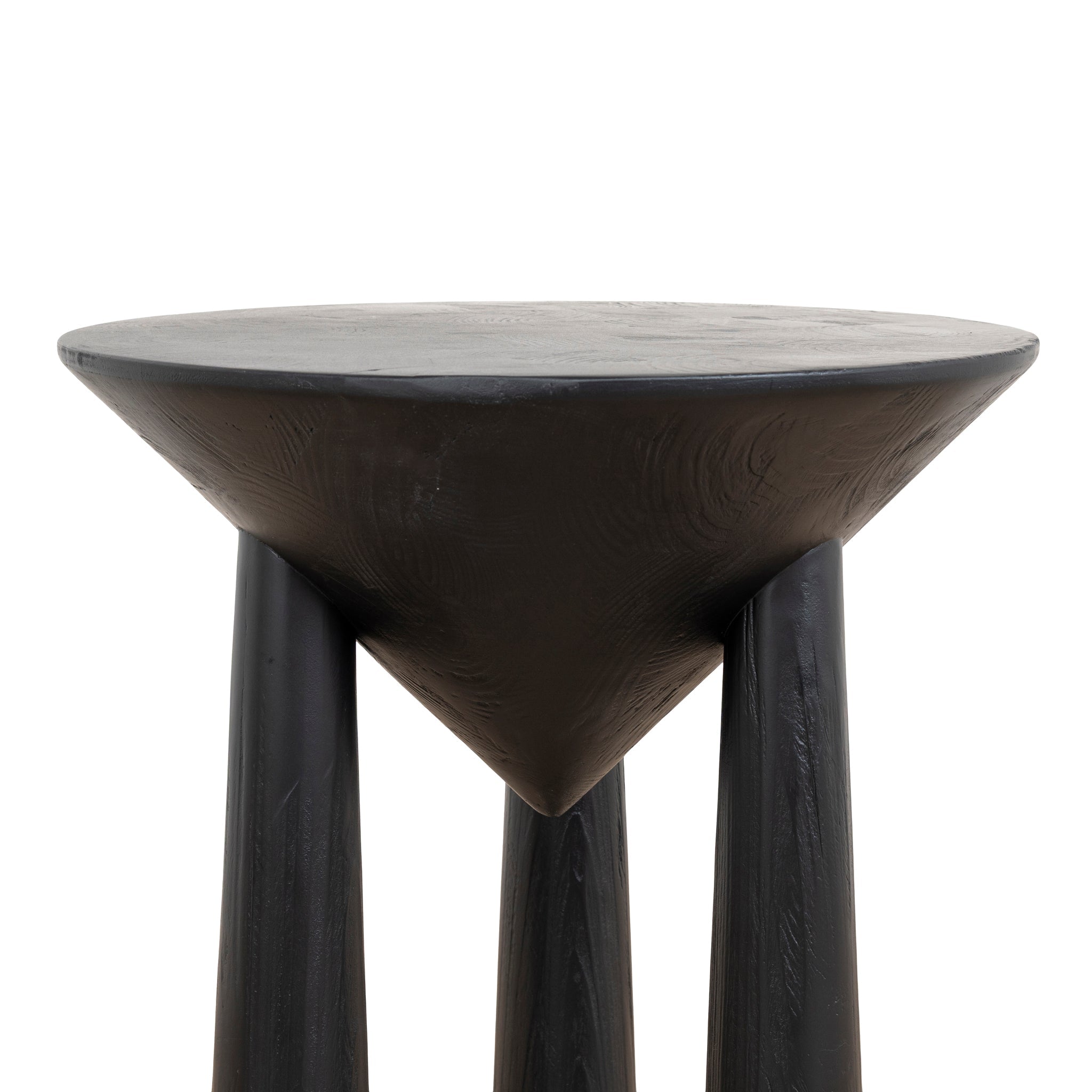 45cm Round Capri Side Table - Full Black