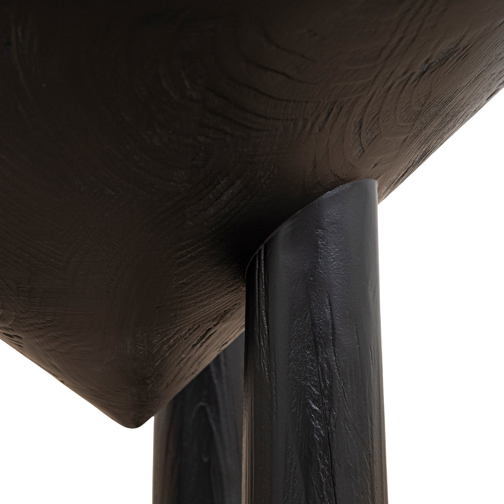 45cm Round Capri Side Table - Full Black