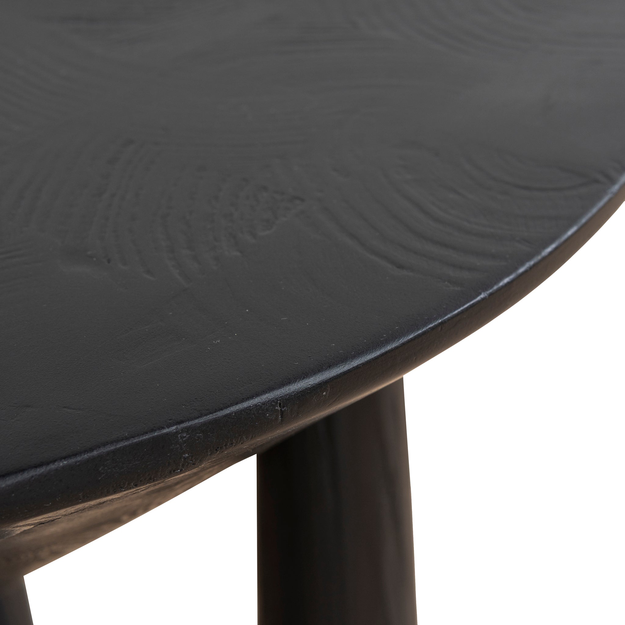 45cm Round Capri Side Table - Full Black