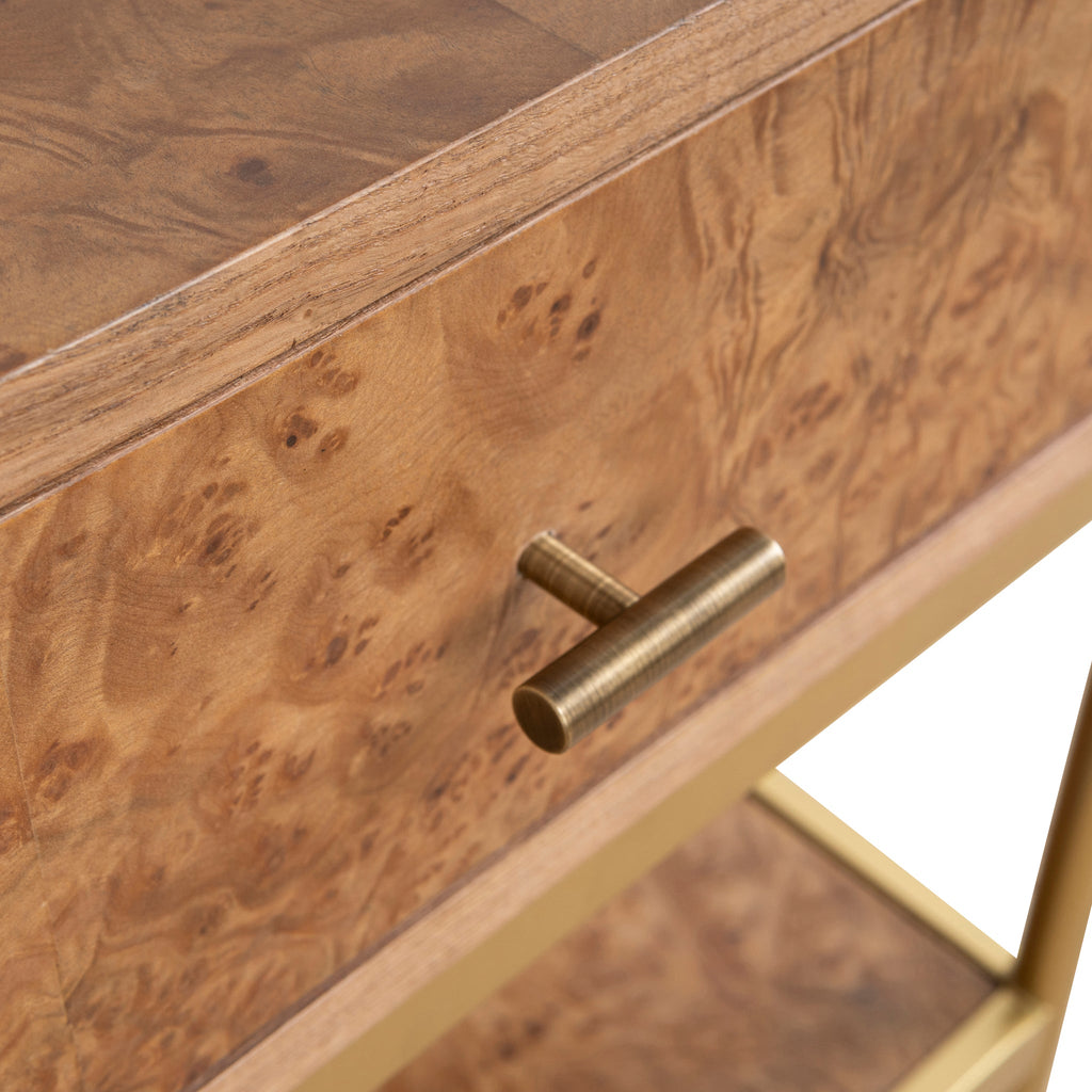 50cm Square Bedside Table - Natural