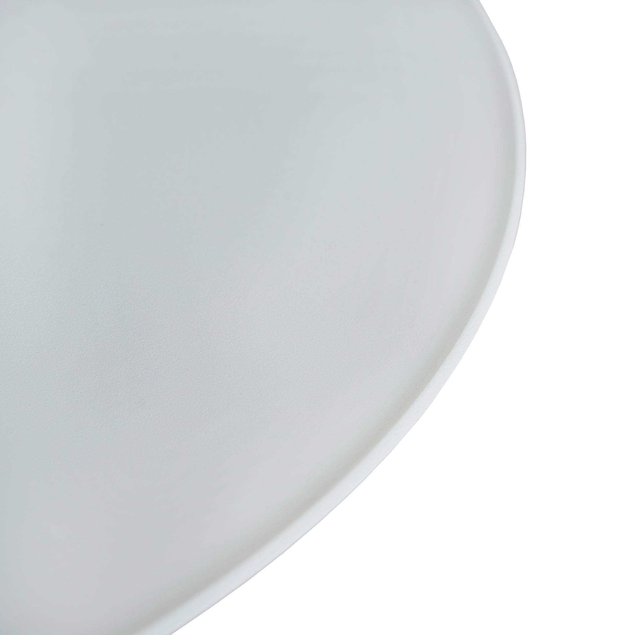 45cm Matte White Capri Side Table - Carrara Marble