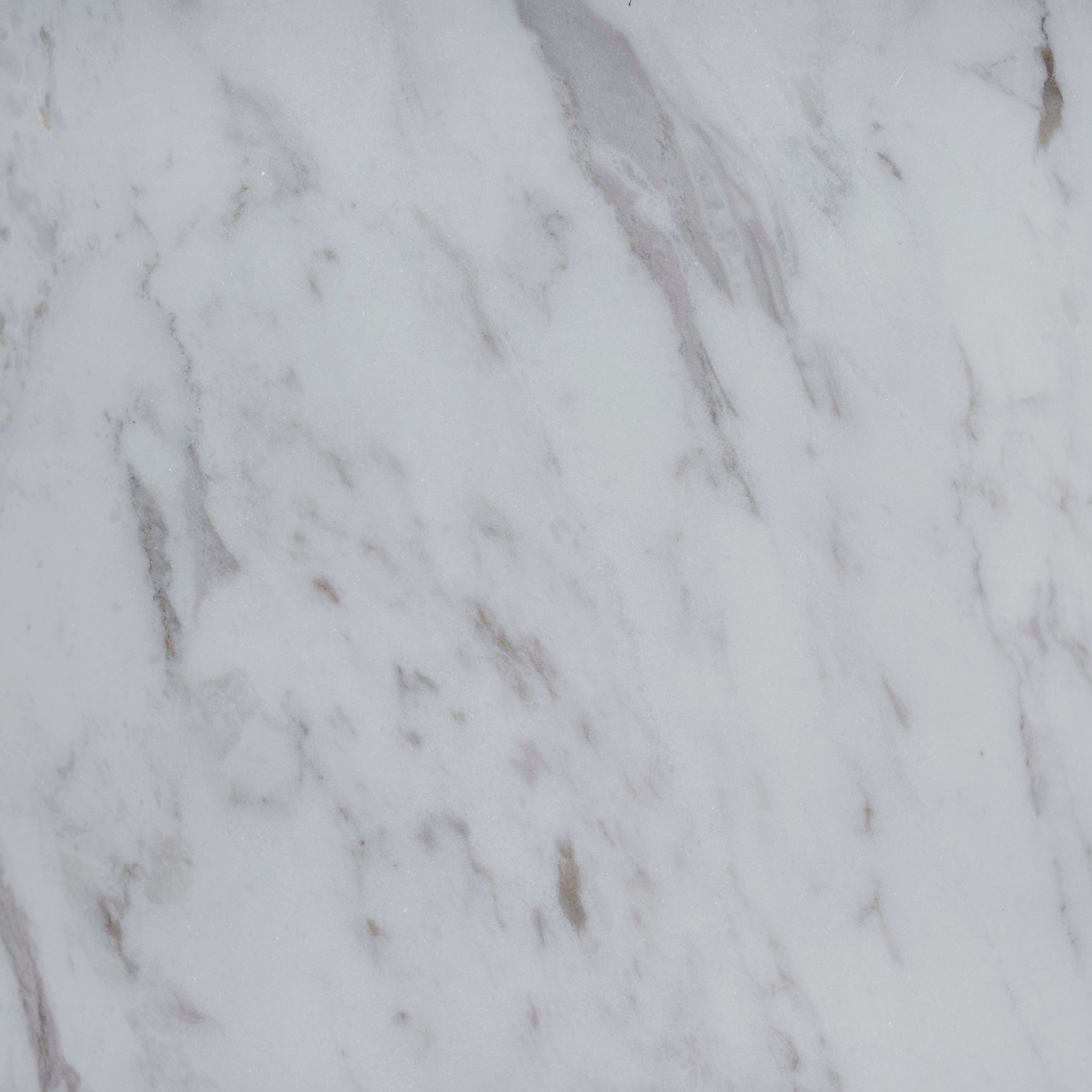 45cm Matte White Capri Side Table - Carrara Marble