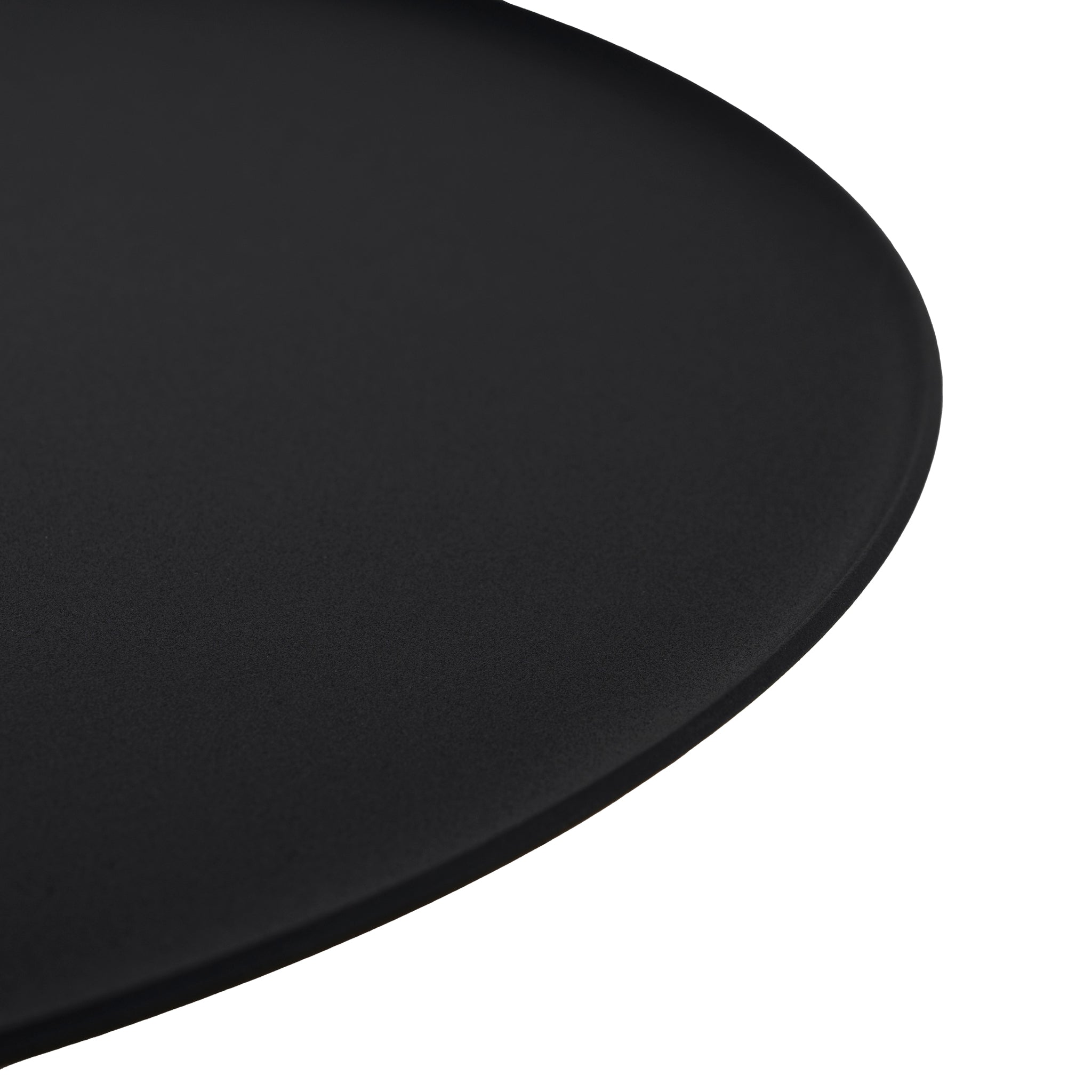 45cm Matte Black Capri Side Table - Faceted Granite Marble
