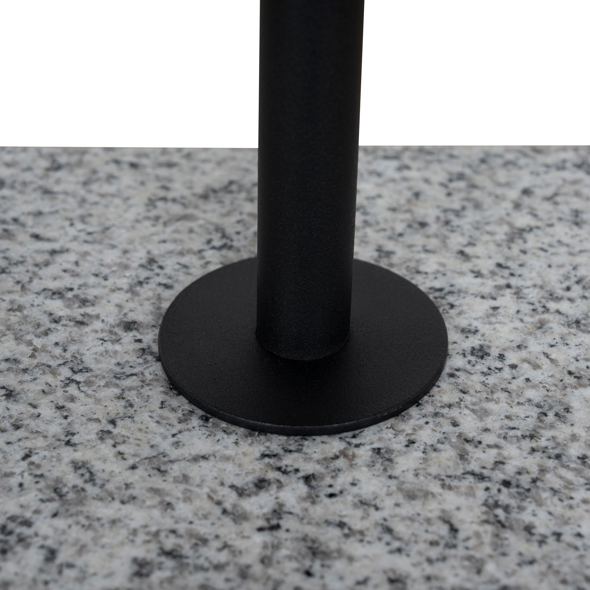 45cm Matte Black Capri Side Table - Faceted Granite Marble