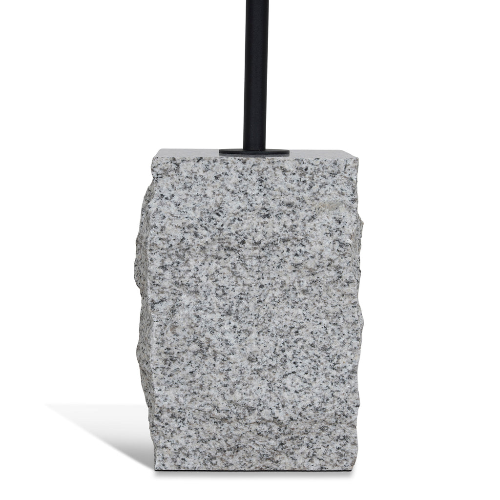 45cm Matte Black Capri Side Table - Faceted Granite Marble