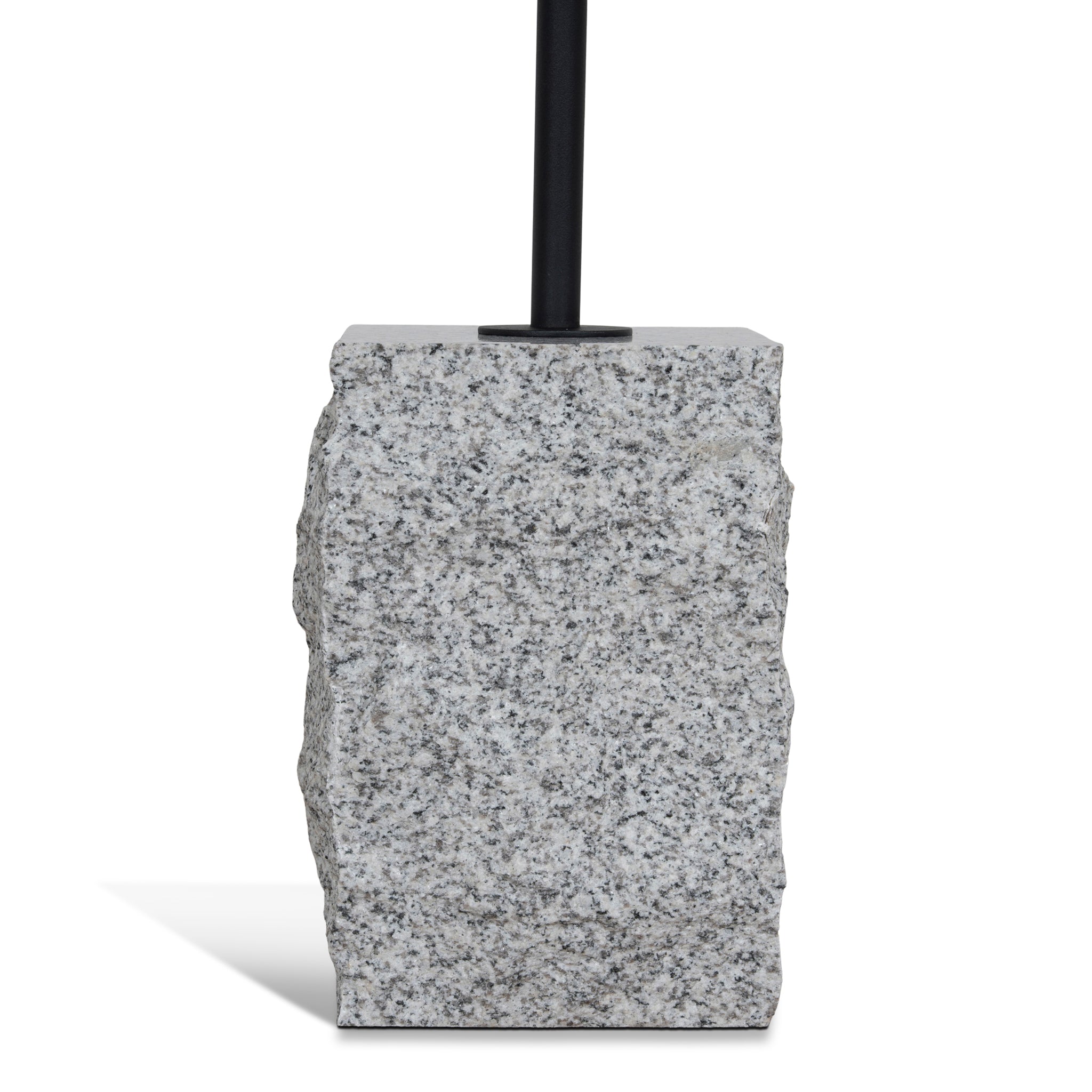 45cm Matte Black Capri Side Table - Faceted Granite Marble