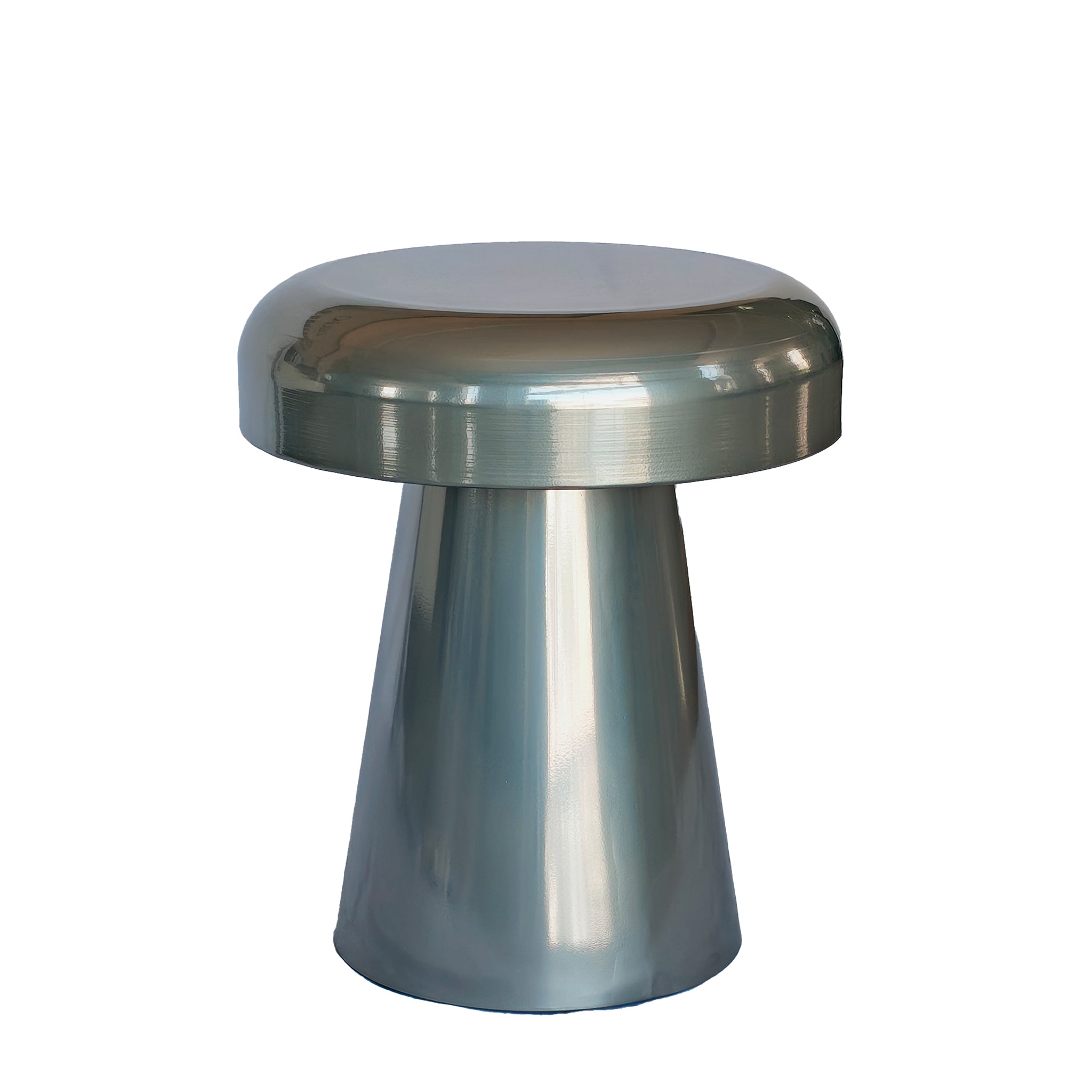 40cm Round Capri Side Table - Powder Silver