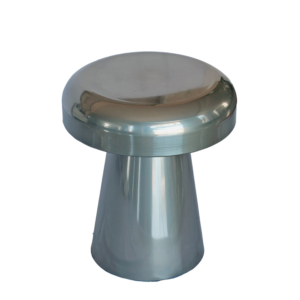 40cm Round Capri Side Table - Powder Silver