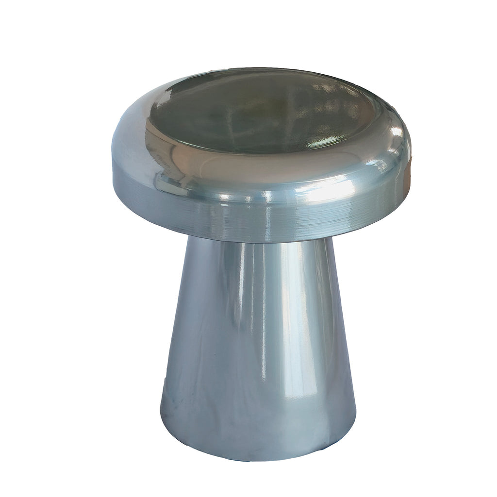 40cm Round Capri Side Table - Powder Silver