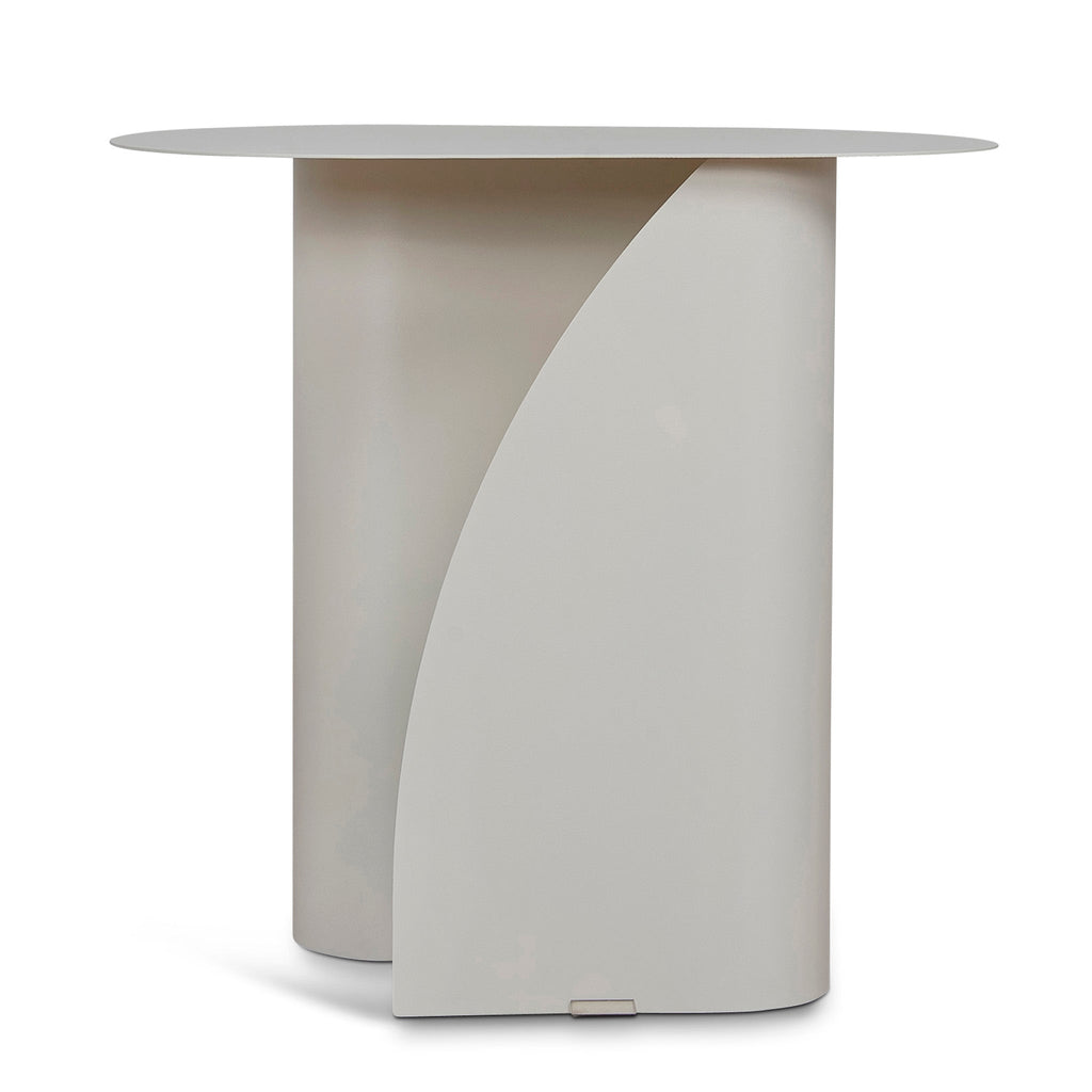 50cm Capri Side Table - Ivory White