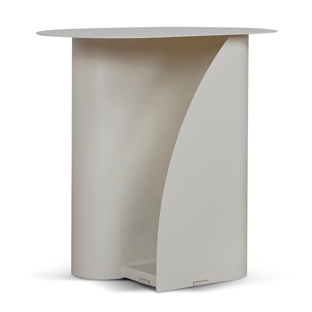 50cm Capri Side Table - Ivory White