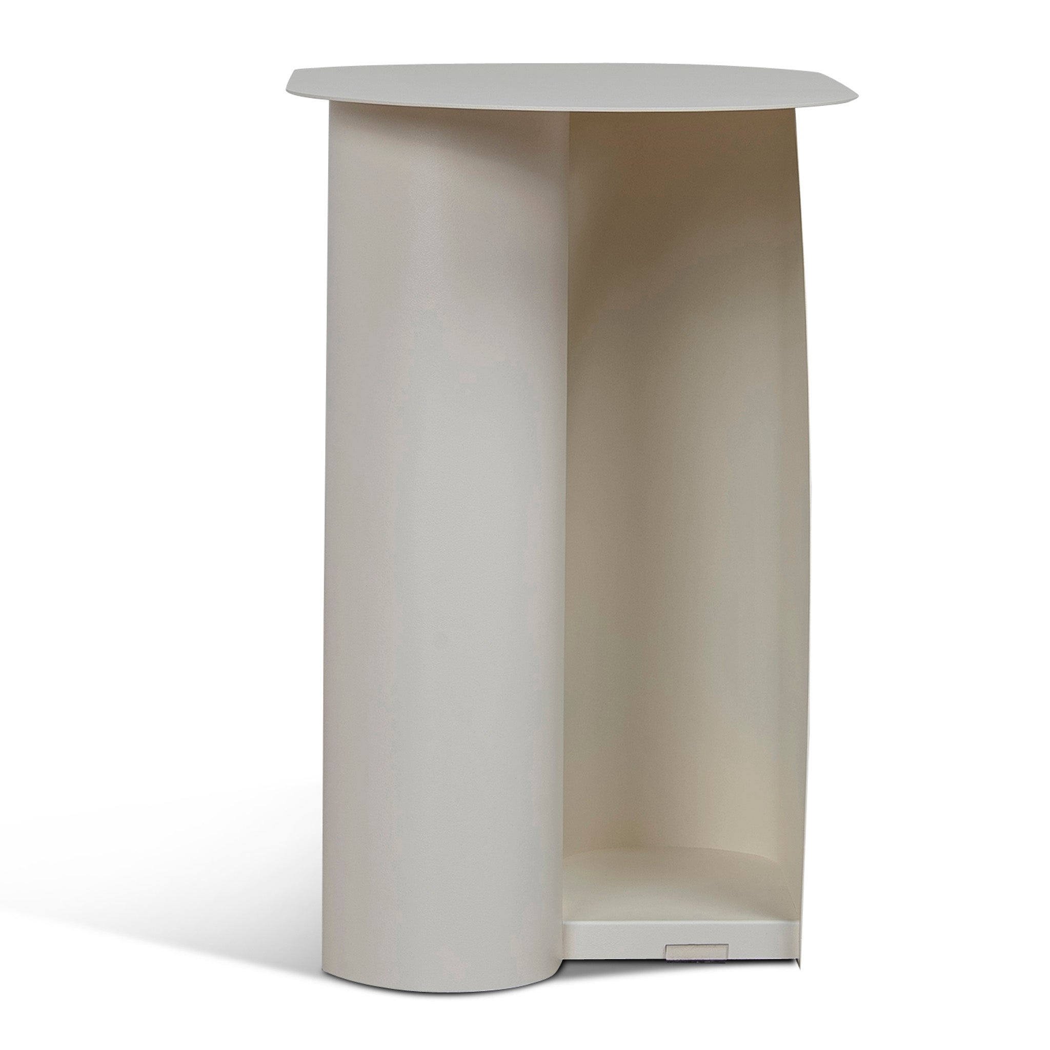 50cm Capri Side Table - Ivory White