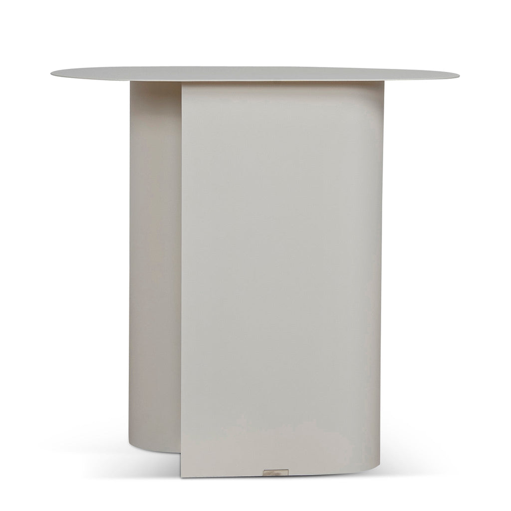 50cm Capri Side Table - Ivory White