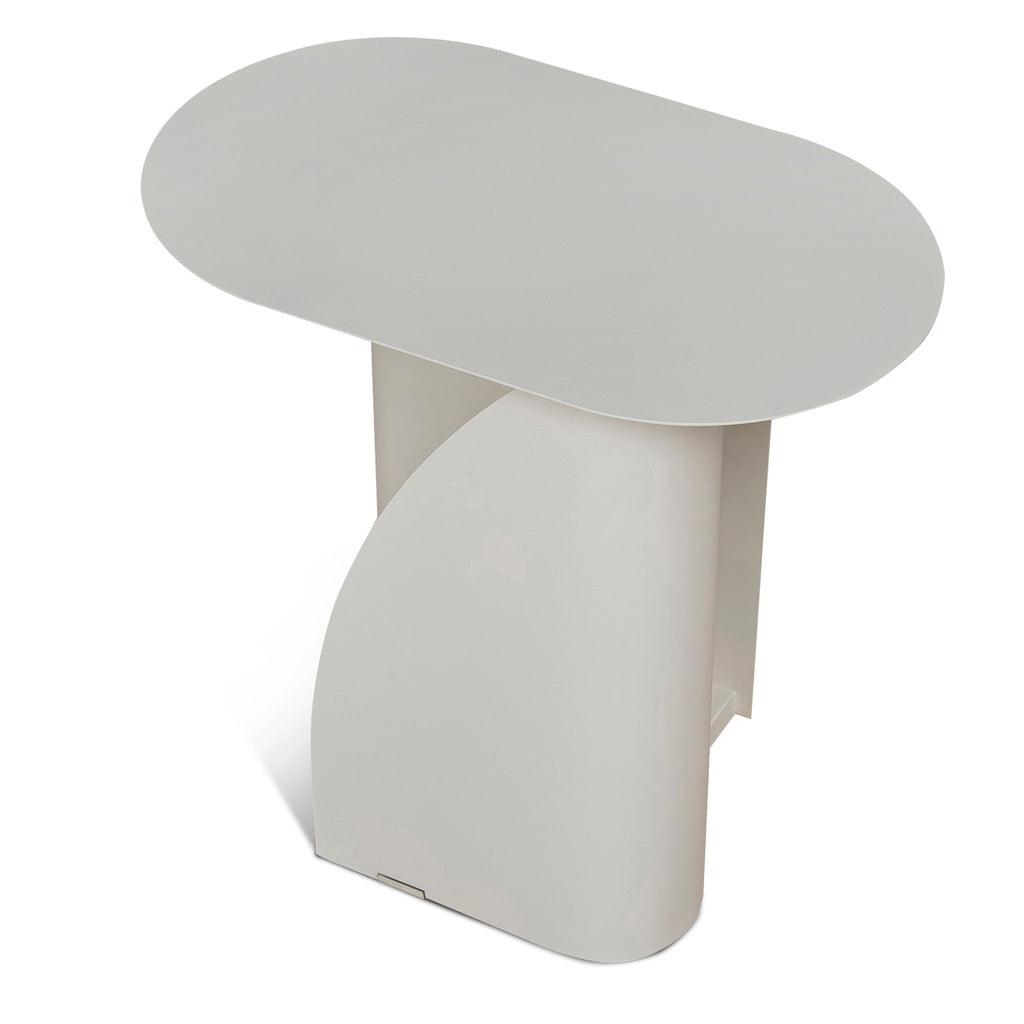 50cm Capri Side Table - Ivory White