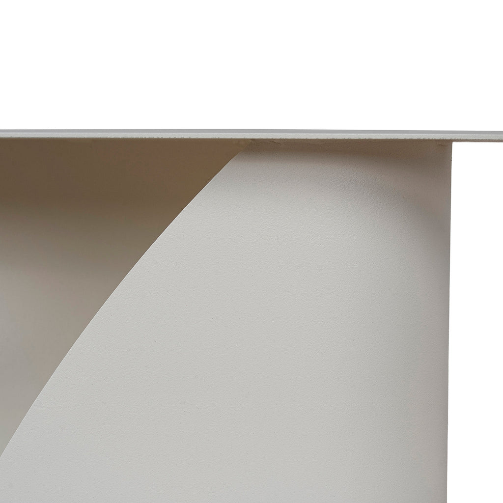 50cm Capri Side Table - Ivory White