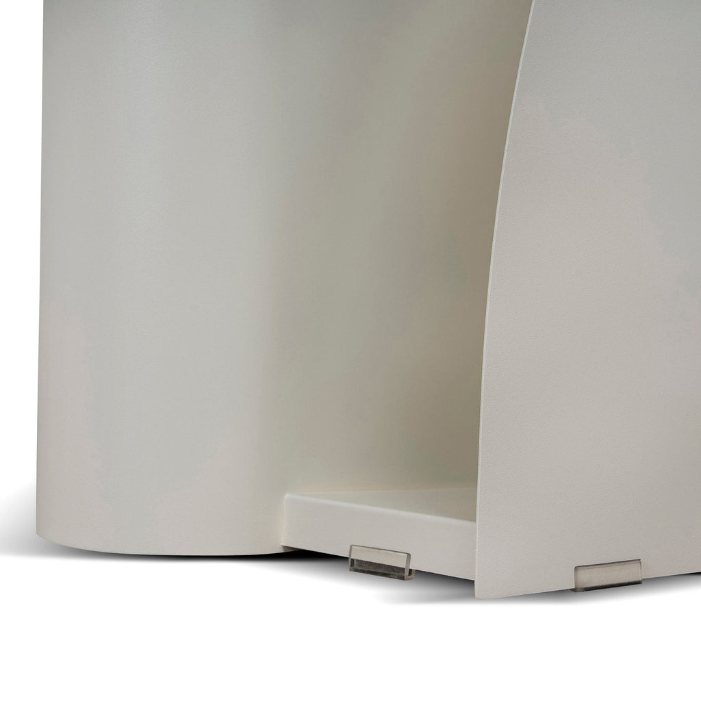 50cm Capri Side Table - Ivory White