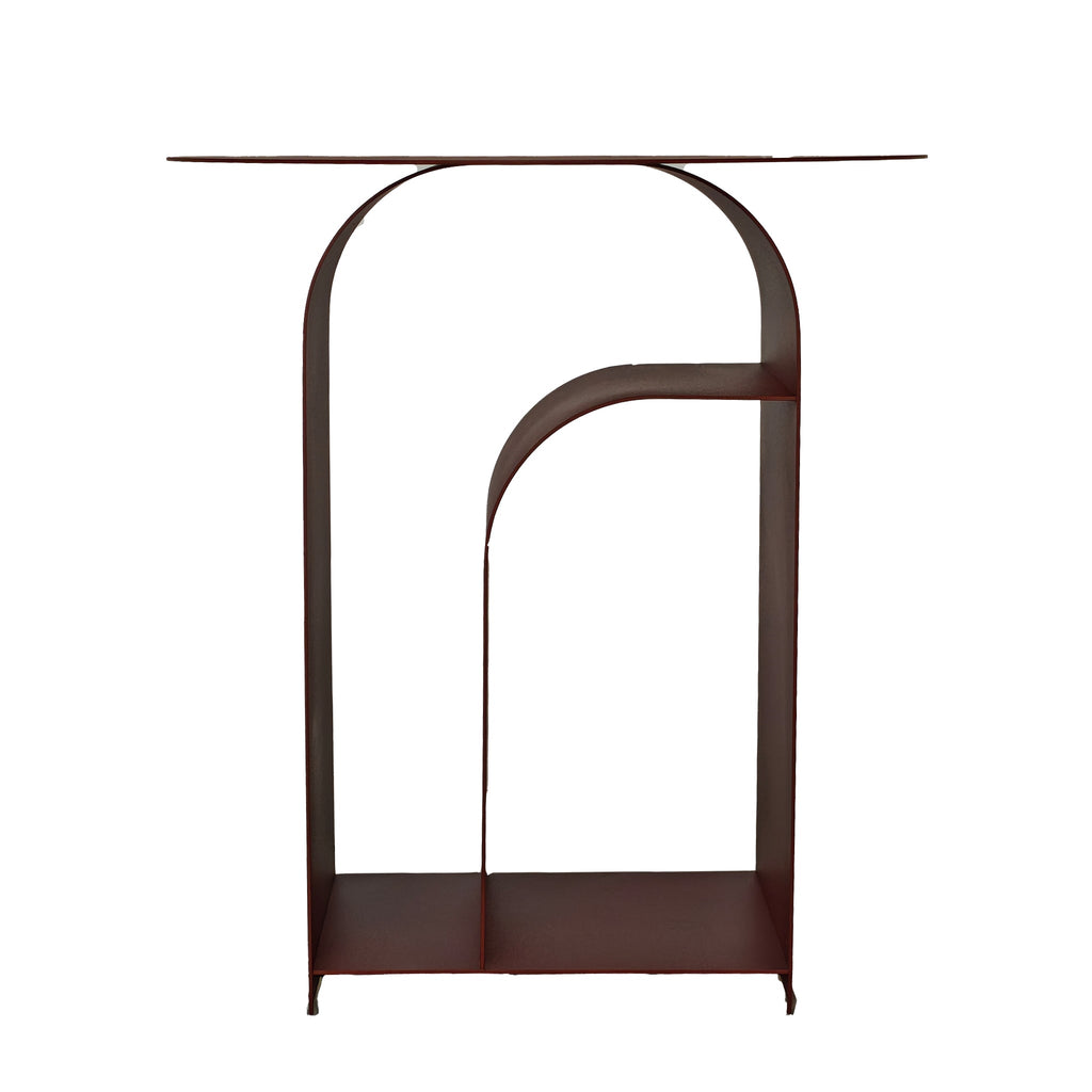 38cm Round Capri Side Table - Burgandy Red