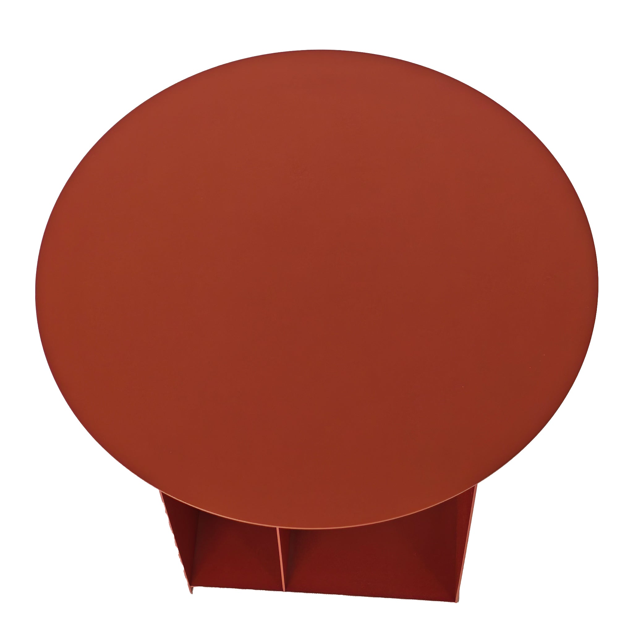 38cm Round Capri Side Table - Burgandy Red