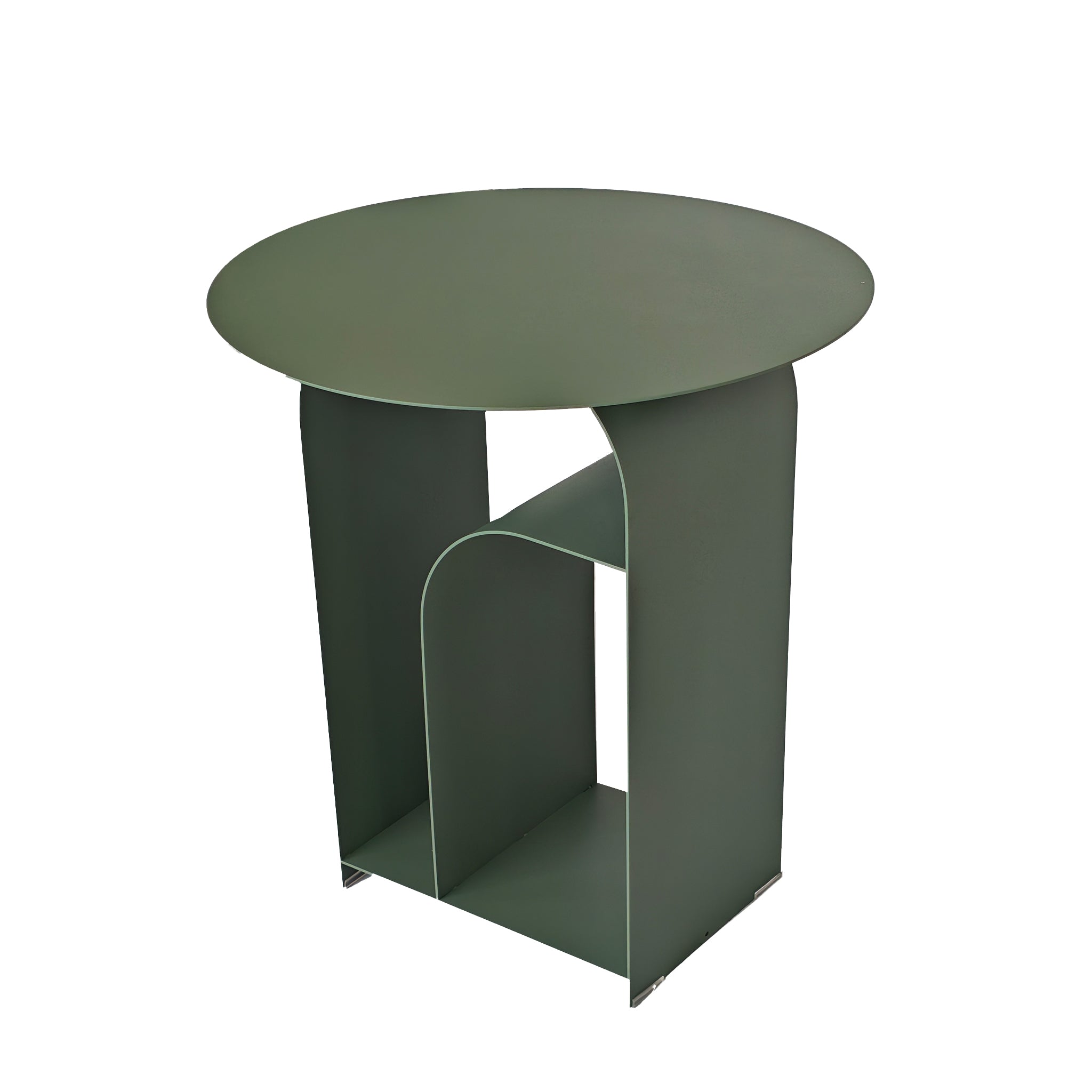 38cm Round Capri Side Table - Sage Green