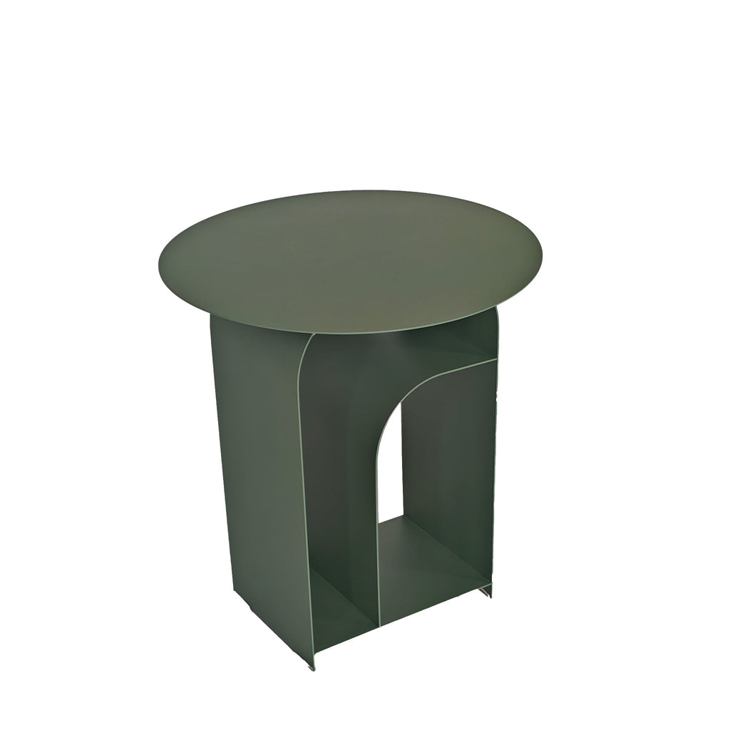 38cm Round Capri Side Table - Sage Green