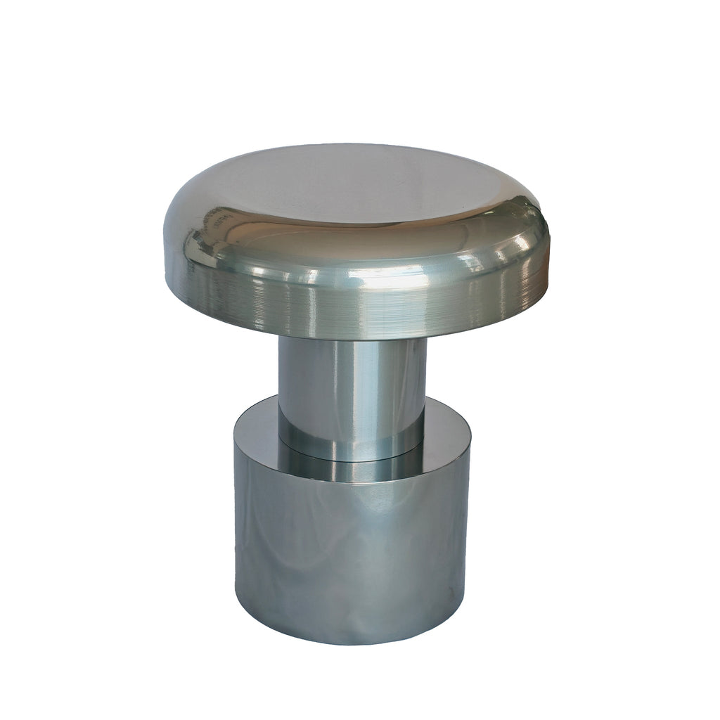40cm Round Capri Side Table - Powder Silver