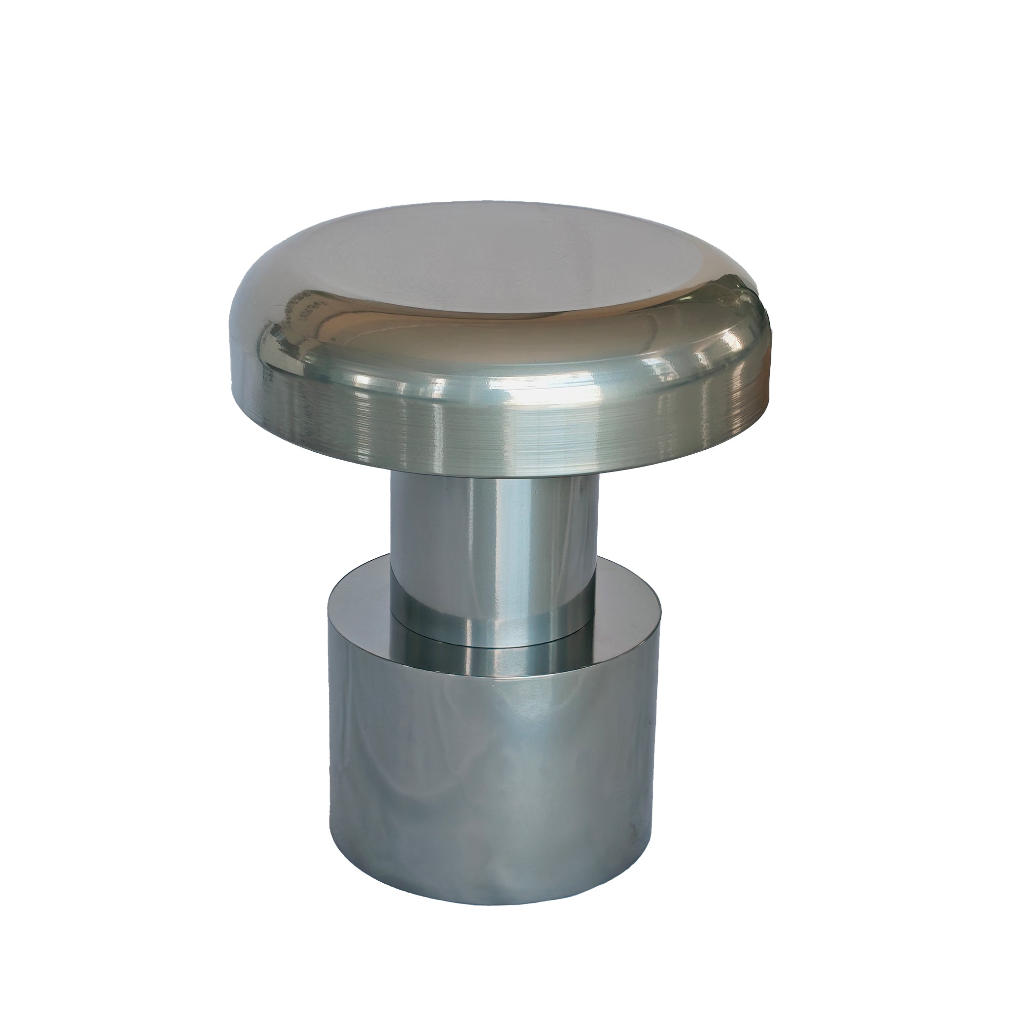 40cm Round Capri Side Table - Powder Silver