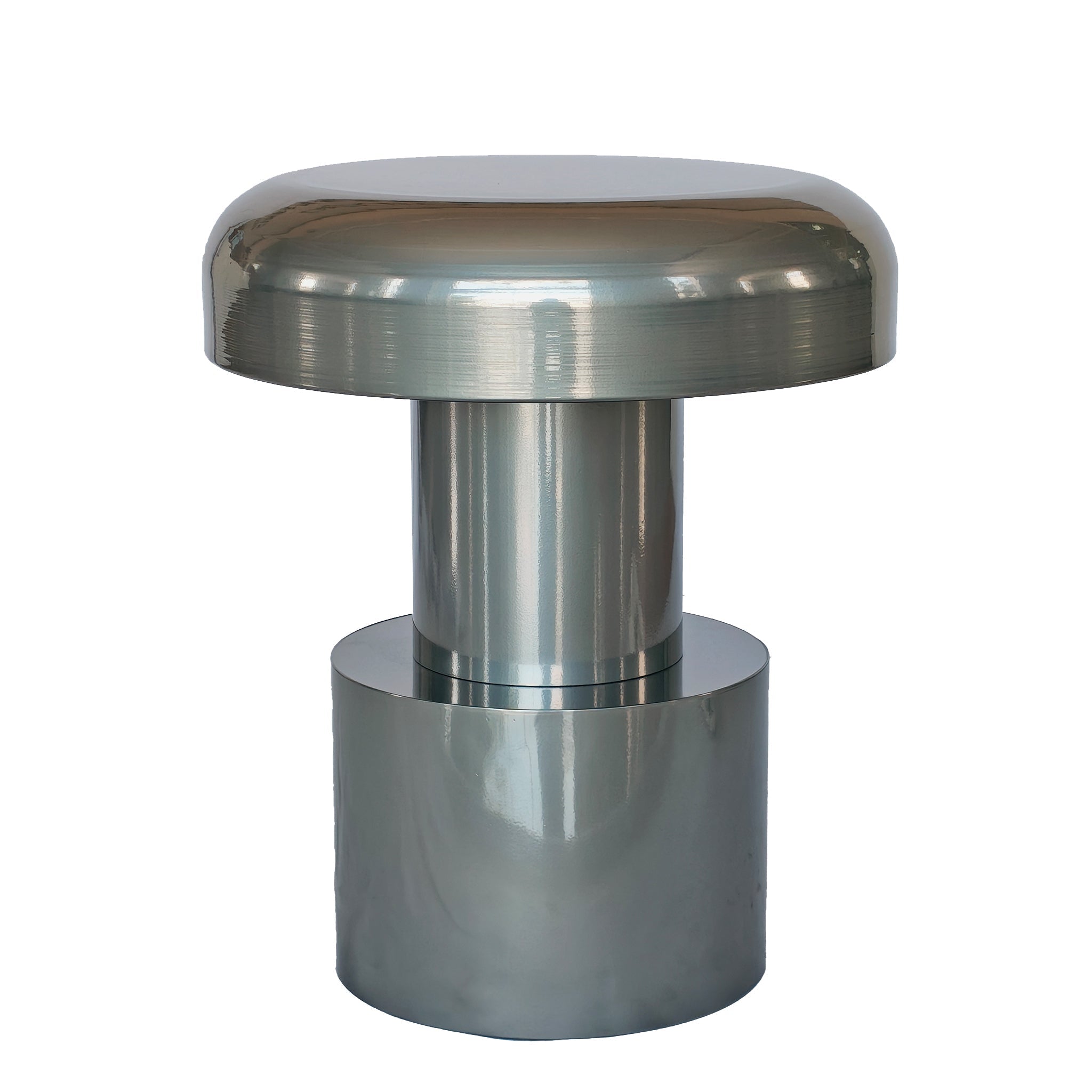 40cm Round Capri Side Table - Powder Silver