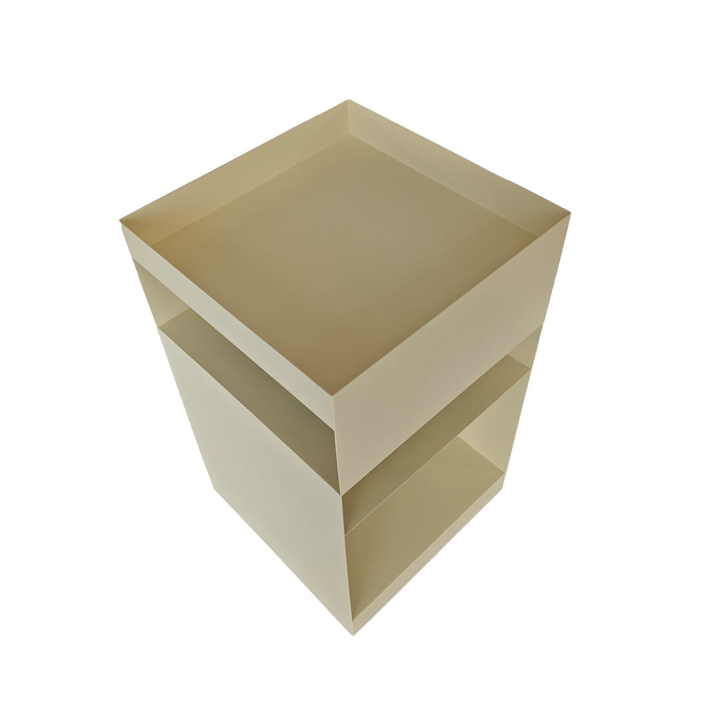 35cm Square Capri Side Table - Ivory White