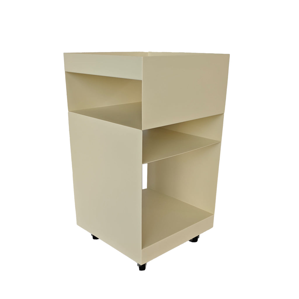 35cm Square Capri Side Table - Ivory White