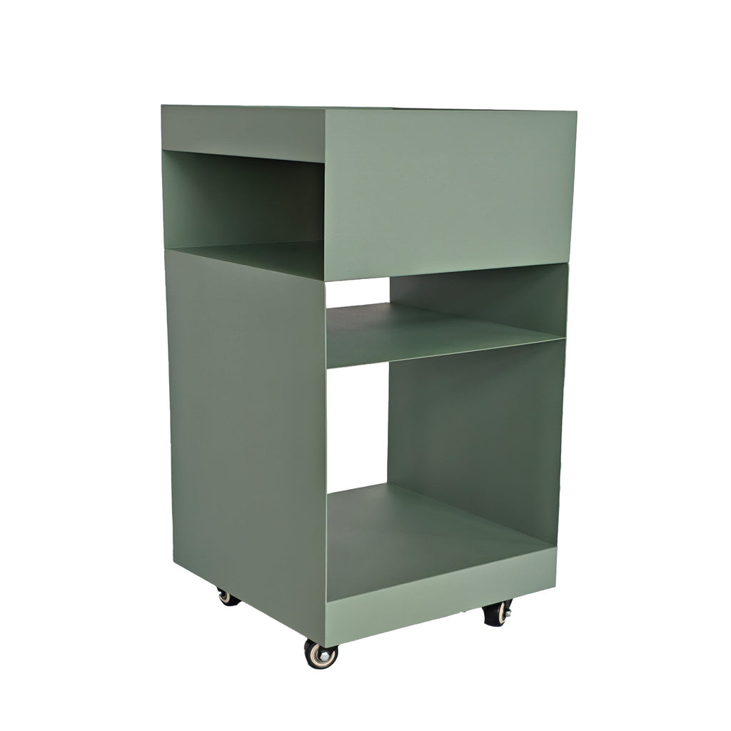 35cm Square Capri Side Table - Sage Green