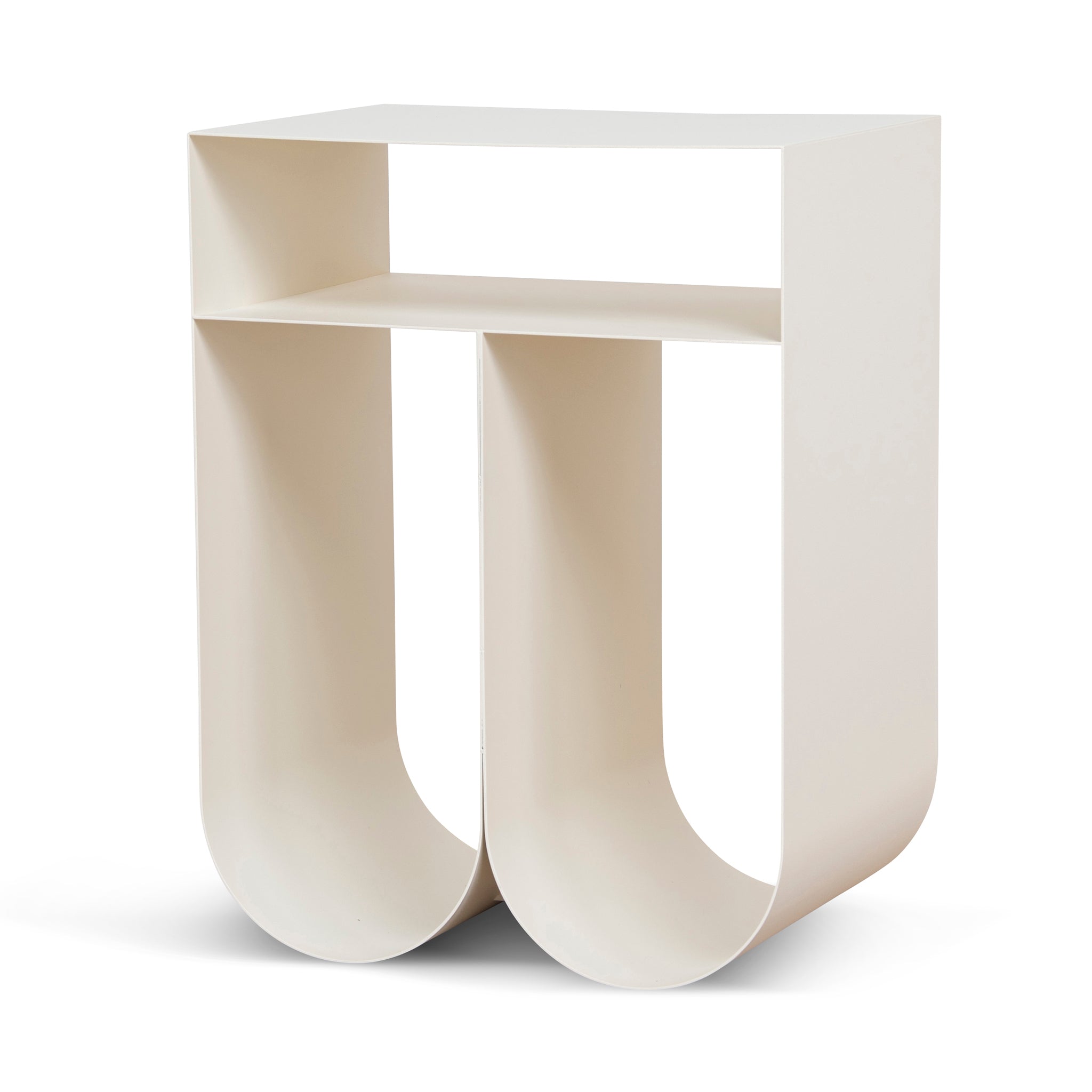 35.5cm Capri Side Table - Ivory White