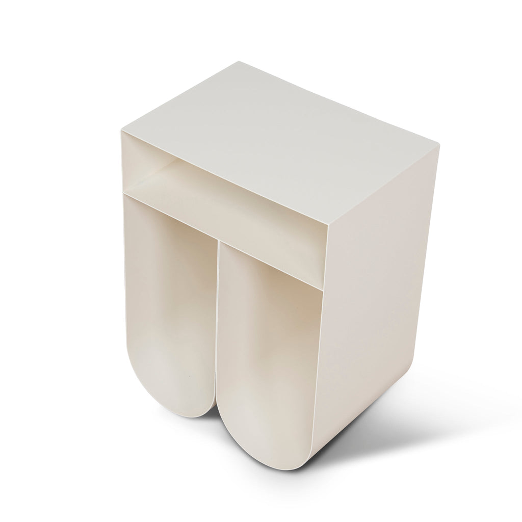 35.5cm Capri Side Table - Ivory White