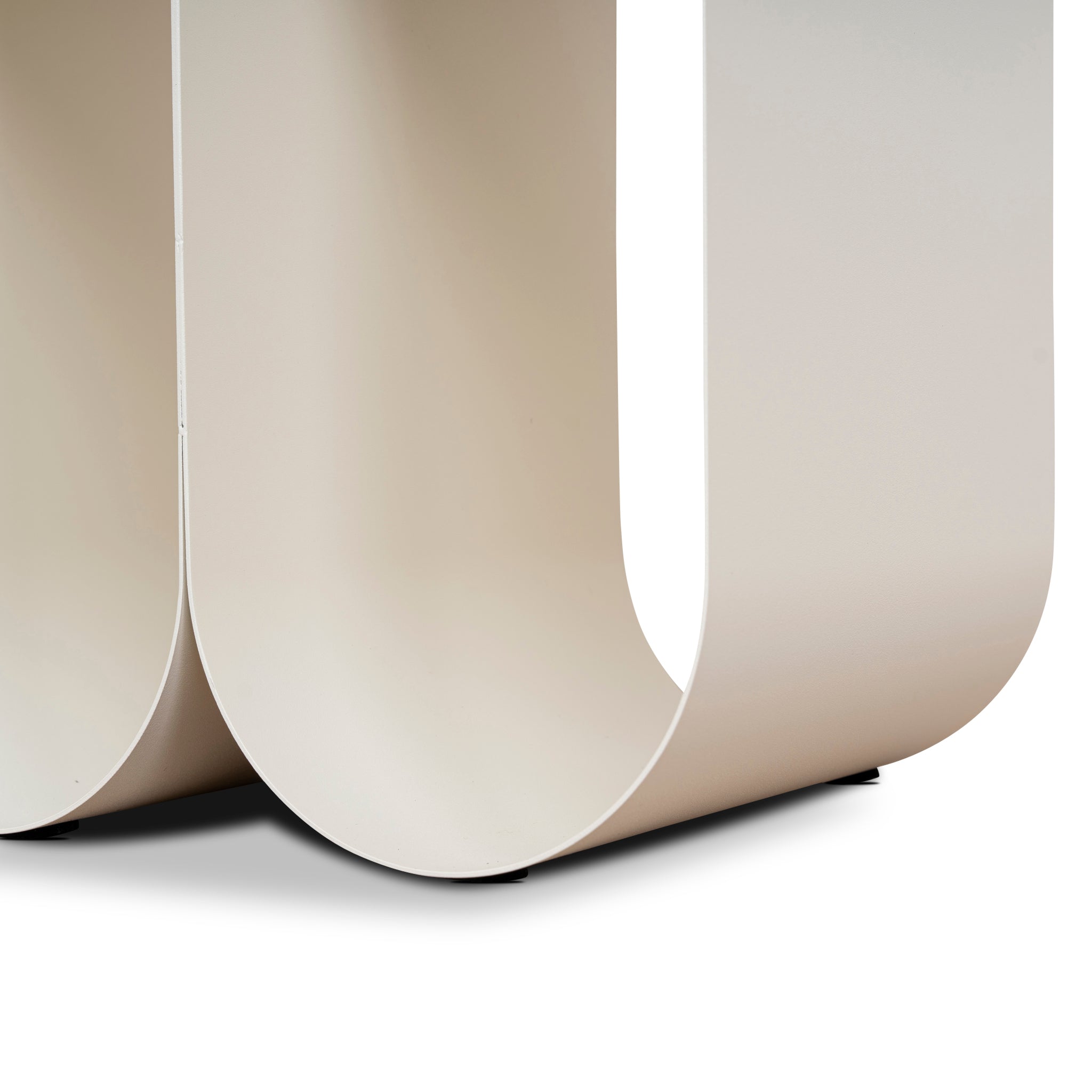 35.5cm Capri Side Table - Ivory White