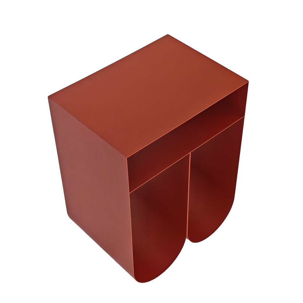 35.5cm Capri Side Table - Burgundy Red